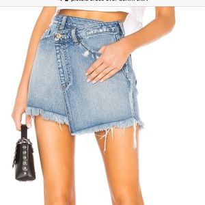 Pistola cross over denim skirt